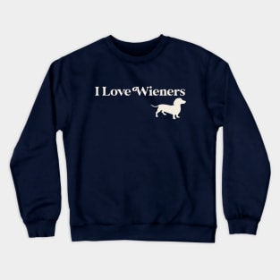 I Love Wieners (Light on Dark) Crewneck Sweatshirt